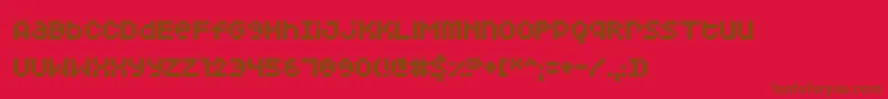 Squarodynamic 04 Font – Brown Fonts on Red Background