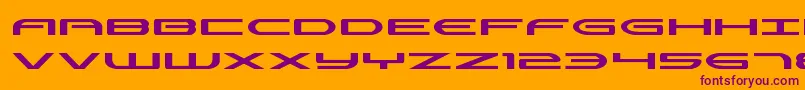 Antietamexpand-fontti – violetit fontit oranssilla taustalla