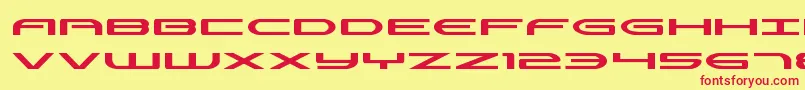 Antietamexpand-fontti – punaiset fontit keltaisella taustalla
