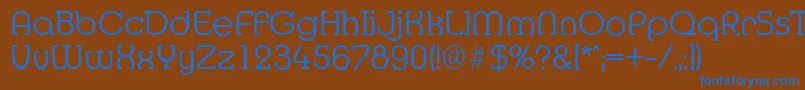 Шрифт MexicoserialLightRegular – синие шрифты на коричневом фоне