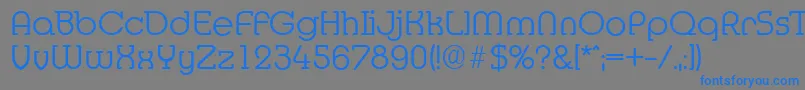 フォントMexicoserialLightRegular – 灰色の背景に青い文字