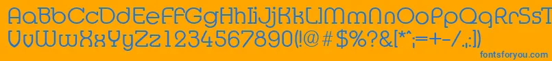 MexicoserialLightRegular Font – Blue Fonts on Orange Background