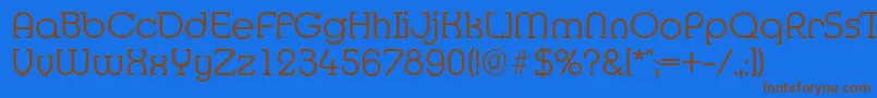 MexicoserialLightRegular Font – Brown Fonts on Blue Background