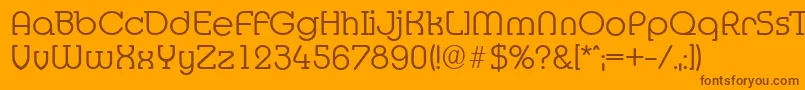 MexicoserialLightRegular Font – Brown Fonts on Orange Background