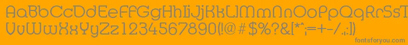 MexicoserialLightRegular Font – Gray Fonts on Orange Background