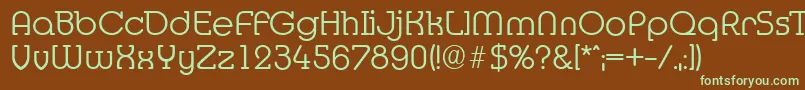 Czcionka MexicoserialLightRegular – zielone czcionki na brązowym tle