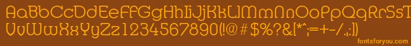 MexicoserialLightRegular Font – Orange Fonts on Brown Background