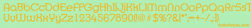 MexicoserialLightRegular Font – Orange Fonts on Green Background