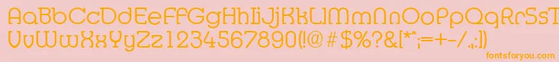 Шрифт MexicoserialLightRegular – оранжевые шрифты на розовом фоне