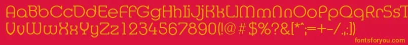 MexicoserialLightRegular Font – Orange Fonts on Red Background