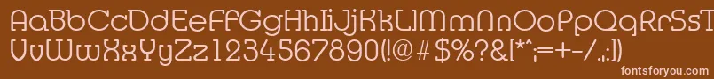 Шрифт MexicoserialLightRegular – розовые шрифты на коричневом фоне