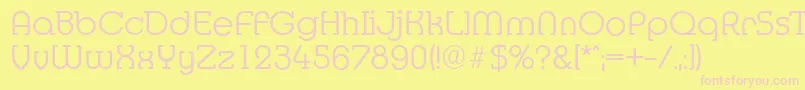 MexicoserialLightRegular Font – Pink Fonts on Yellow Background