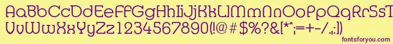 Шрифт MexicoserialLightRegular – фиолетовые шрифты на жёлтом фоне