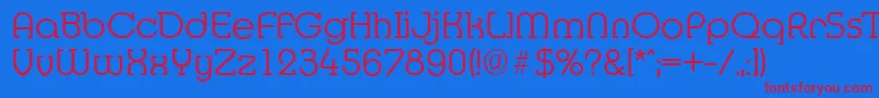 MexicoserialLightRegular Font – Red Fonts on Blue Background