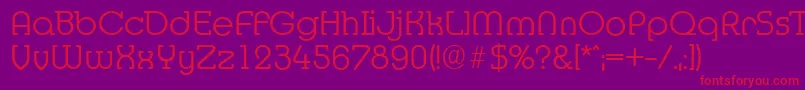 MexicoserialLightRegular Font – Red Fonts on Purple Background
