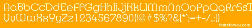 Шрифт MexicoserialLightRegular – белые шрифты на оранжевом фоне