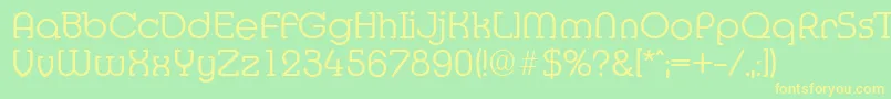Шрифт MexicoserialLightRegular – жёлтые шрифты на зелёном фоне