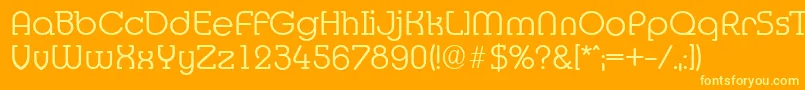 Шрифт MexicoserialLightRegular – жёлтые шрифты на оранжевом фоне