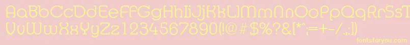 MexicoserialLightRegular Font – Yellow Fonts on Pink Background