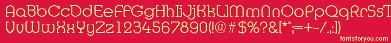 Шрифт MexicoserialLightRegular – жёлтые шрифты на красном фоне