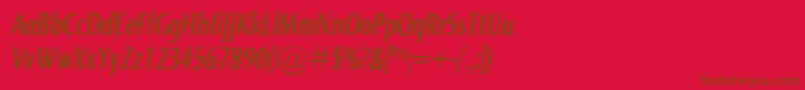 fuente NormaComprBolditalic – Fuentes Marrones Sobre Fondo Rojo