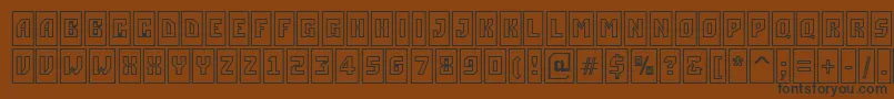 ASimplercmotlBold-Schriftart – Schwarze Schriften auf braunem Hintergrund