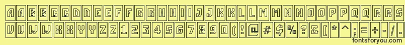 Шрифт ASimplercmotlBold – чёрные шрифты на жёлтом фоне
