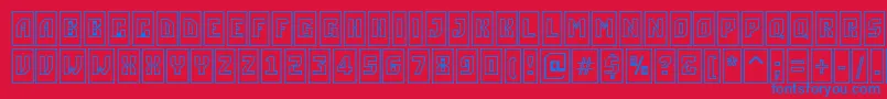 Шрифт ASimplercmotlBold – синие шрифты на красном фоне