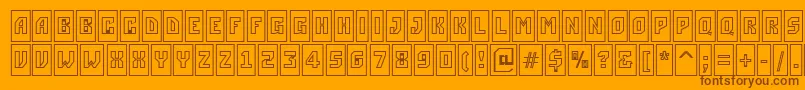 フォントASimplercmotlBold – オレンジの背景に茶色のフォント