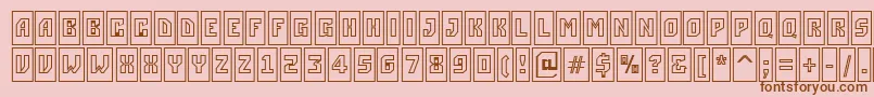 ASimplercmotlBold-Schriftart – Braune Schriften auf rosa Hintergrund