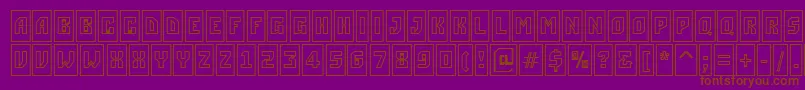 ASimplercmotlBold Font – Brown Fonts on Purple Background