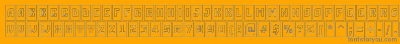 フォントASimplercmotlBold – オレンジの背景に灰色の文字