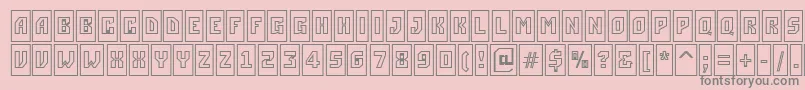 ASimplercmotlBold-Schriftart – Graue Schriften auf rosa Hintergrund