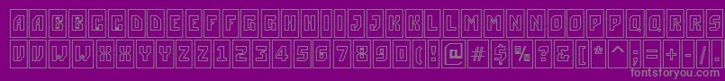 Weitere Informationen zur ASimplercmotlBold-Schriftart ASimplercmotlBold-Schriftart – Graue Schriften auf violettem Hintergrund