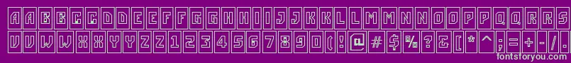 ASimplercmotlBold-Schriftart – Grüne Schriften auf violettem Hintergrund