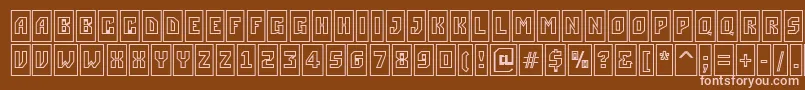 フォントASimplercmotlBold – 茶色の背景にピンクのフォント