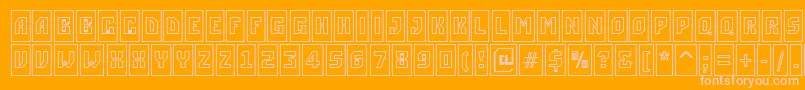 ASimplercmotlBold-Schriftart – Rosa Schriften auf orangefarbenem Hintergrund