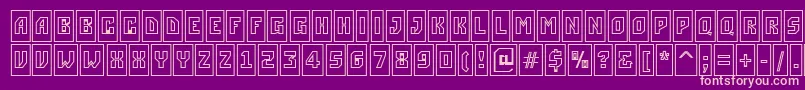 ASimplercmotlBold Font – Pink Fonts on Purple Background