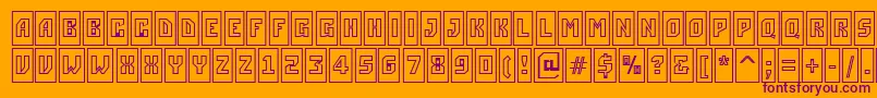 Шрифт ASimplercmotlBold – фиолетовые шрифты на оранжевом фоне