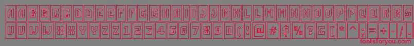 ASimplercmotlBold-Schriftart – Rote Schriften auf grauem Hintergrund