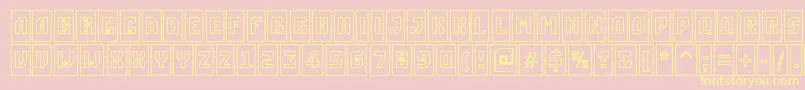 ASimplercmotlBold-Schriftart – Gelbe Schriften auf rosa Hintergrund