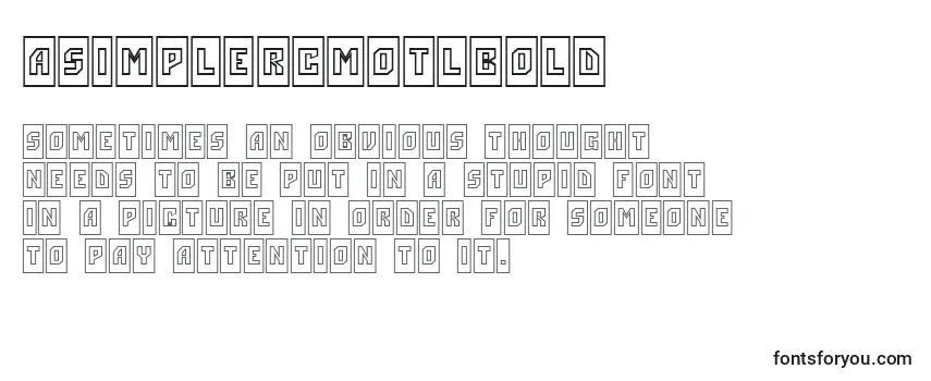 ASimplercmotlBold Font