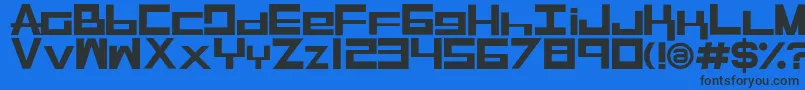 RaseGpl Font – Black Fonts on Blue Background