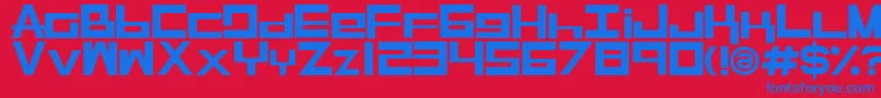 RaseGpl Font – Blue Fonts on Red Background