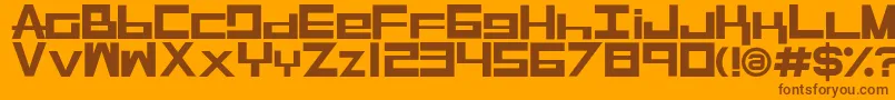 RaseGpl Font – Brown Fonts on Orange Background