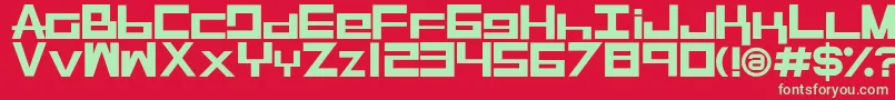 RaseGpl Font – Green Fonts on Red Background