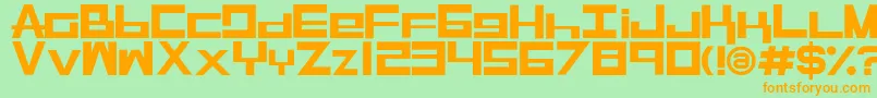 RaseGpl Font – Orange Fonts on Green Background