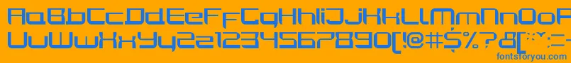 JoyriderRegular Font – Blue Fonts on Orange Background