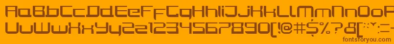 フォントJoyriderRegular – オレンジの背景に茶色のフォント