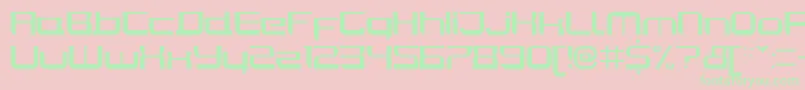 JoyriderRegular Font – Green Fonts on Pink Background